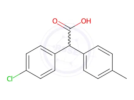 Chemical structure of 2-(4-Chlorophenyl)-2-(p-tolyl)acetic acid