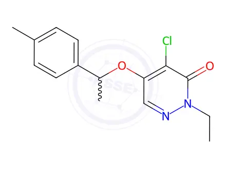 Chemical structure of 4-Chloro-2-ethyl-5-(1-(p-tolyl)ethoxy)pyridazin-3(2H)-one