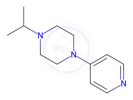 Chemical structure of Piperazine, 1-(1-methylethyl)-4-(4-pyridinyl)-