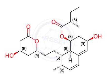 Chemical structure of 6-epi Pravastatin Lactone