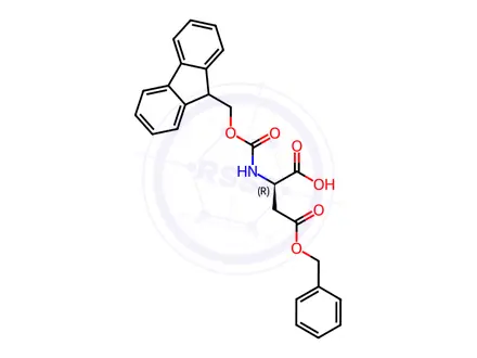 Chemical structure of Fmoc-D-Asp(OBzl)-OH