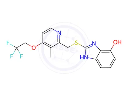 Chemical structure of 4-Hydroxy Lansoprazole Sulfide
