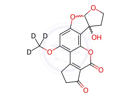 Chemical structure of Aflatoxin M2-d3