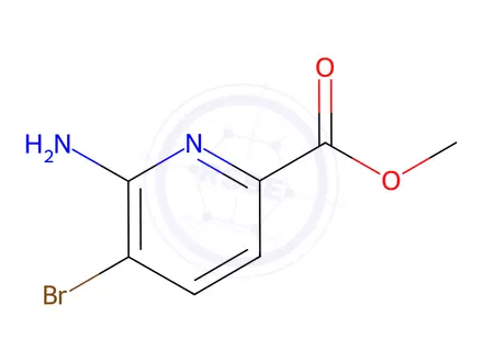 Chemical structure of 6-Amino-5-bromopyridine-2-carboxylic Acid Methyl Ester