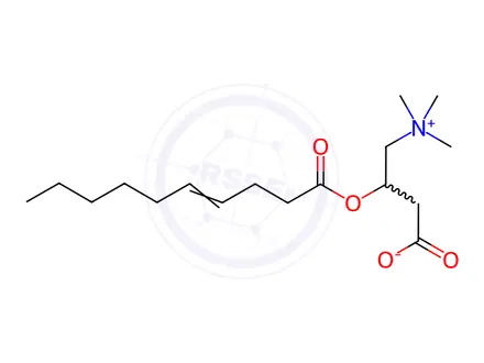 Chemical structure of (Z)-3-(Dec-4-enoyloxy)-4-(trimethylammonio)butanoate