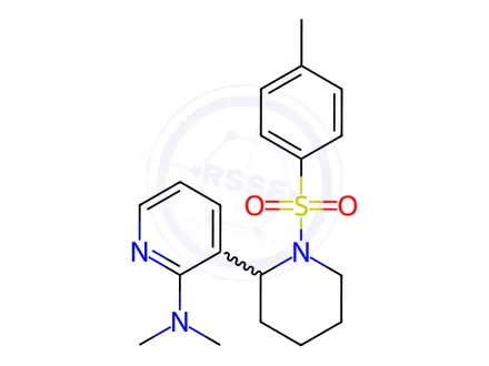 Chemical structure of N,N-Dimethyl-3-(1-tosylpiperidin-2-yl)pyridin-2-amine