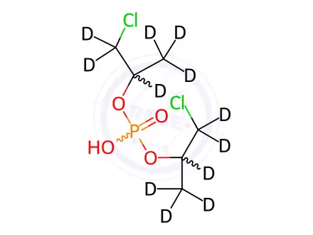 Chemical structure of Bis(1-chloro-2-propyl) phosphate-d12