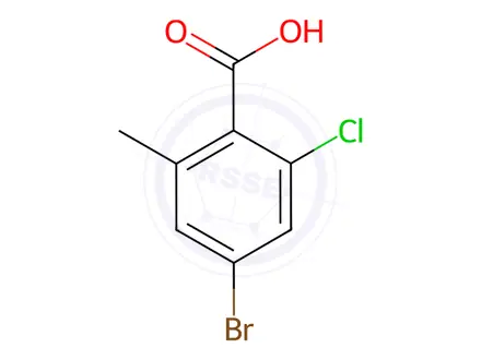 Chemical structure of 4-Bromo-2-chloro-6-methylbenzoic Acid