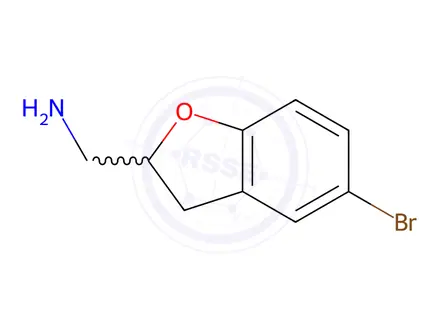 Chemical structure of (5-Bromo-2,3-dihydrobenzofuran-2-yl)methanamine hydrochloride