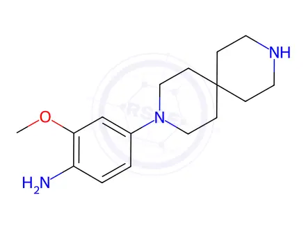 Chemical structure of 4-{3,9-diazaspiro[5.5]undecan-3-yl}-2-methoxyaniline