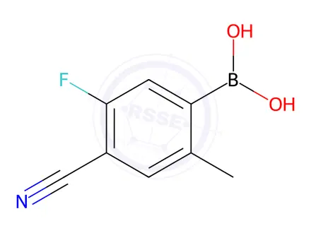 Chemical structure of (4-Cyano-5-fluoro-2-methylphenyl)boronic acid