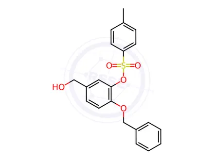 Chemical structure of 4-(Benzyloxy)-3-hydroxybenzyl Alcohol 3-p-Toluenesulfonate