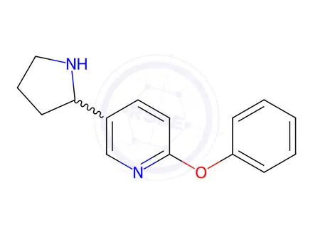 Chemical structure of 2-Phenoxy-5-(pyrrolidin-2-yl)pyridine