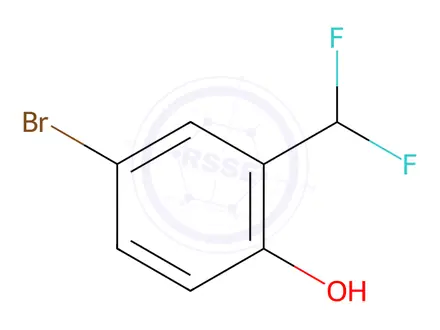 Chemical structure of 4-Bromo-2-(difluoromethyl)phenol