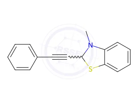 Chemical structure of Benzothiazole, 2,3-dihydro-3-methyl-2-(phenylethynyl)-(9CI)