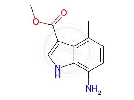 Chemical structure of Methyl 7-amino-4-methyl-1H-indole-3-carboxylate