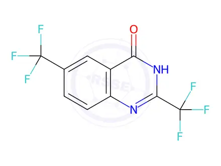 Chemical structure of 2,6-Bis(trifluoromethyl)quinazolin-4(3H)-one