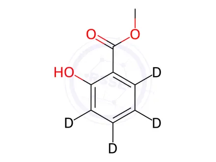Chemical structure of Salicylic Acid Methyl Ester-D4