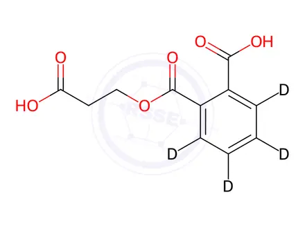 Chemical structure of Mono(2-carboxyethyl) Phthalate-d4