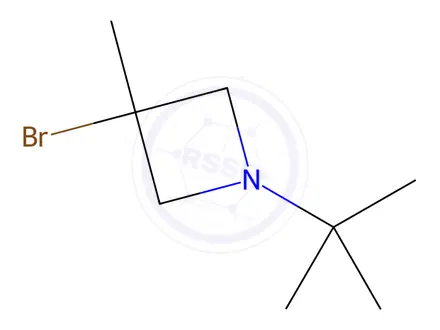 Chemical structure of 3-Bromo-1-(tert-butyl)-3-methylazetidine