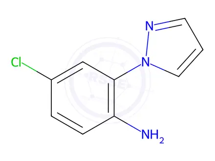 Chemical structure of 4-chloro-2-(1H-pyrazol-1-yl)aniline