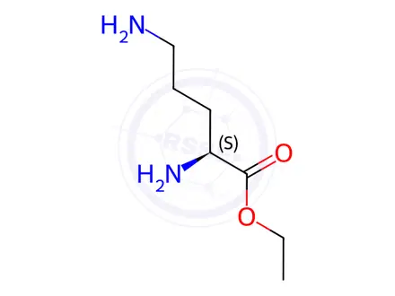 Chemical structure of (S)-Ethyl 2,5-diaminopentanoate hydrochloride