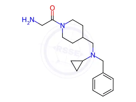 Chemical structure of 2-Amino-1-(4-((benzyl(cyclopropyl)amino)methyl)piperidin-1-yl)ethanone