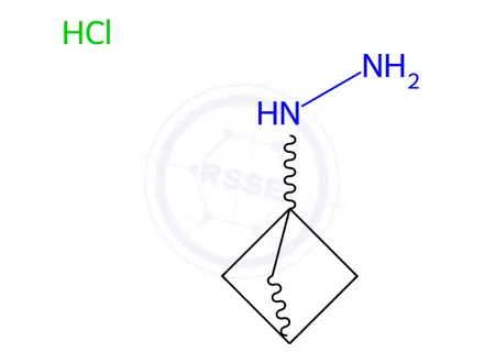 Chemical structure of Hydrazine, bicyclo[1.1.1]pent-1-yl-, hydrochloride (1:1)