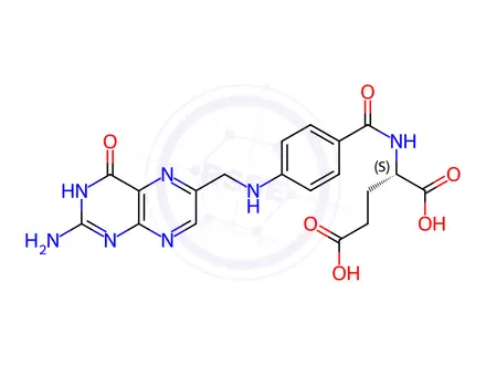 Chemical structure of Folic Acid Hydrate