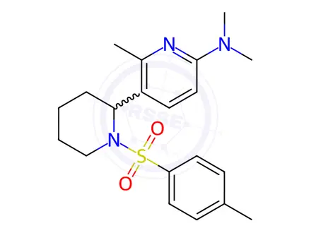 Chemical structure of N,N,6-Trimethyl-5-(1-tosylpiperidin-2-yl)pyridin-2-amine
