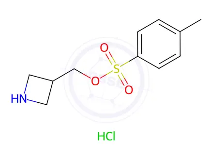 Chemical structure of Azetidin-3-ylmethyl 4-methylbenzenesulfonate hydrochloride