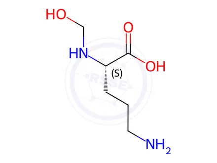 Chemical structure of L-Ornithine, N2-(hydroxymethyl)-(9CI)