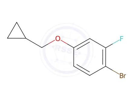 Chemical structure of 1-Bromo-4-cyclopropylmethoxy-2-fluorobenzene