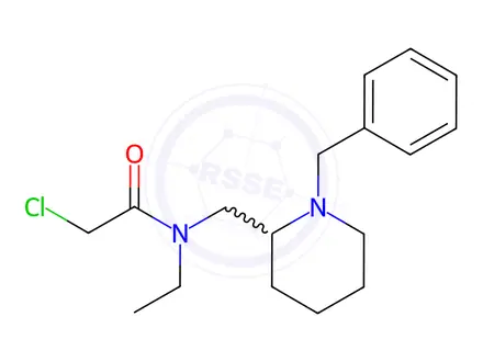Chemical structure of N-((1-Benzylpiperidin-2-yl)methyl)-2-chloro-N-ethylacetamide