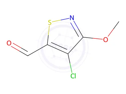 Chemical structure of 4-Chloro-3-methoxy-1,2-thiazole-5-carbaldehyde