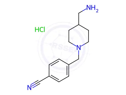 Chemical structure of 4-(4-AMinoMethyl-piperidin-1-ylMethyl)-benzonitrile hydrochloride