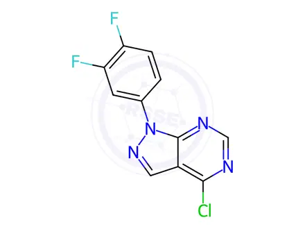 Chemical structure of 4-Chloro-1-(3,4-Difluorophenyl)-1h-Pyrazolo[3,4-D]Pyrimidine