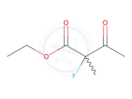 Chemical structure of Butanoic acid, 2-fluoro-2-methyl-3-oxo-, ethyl ester