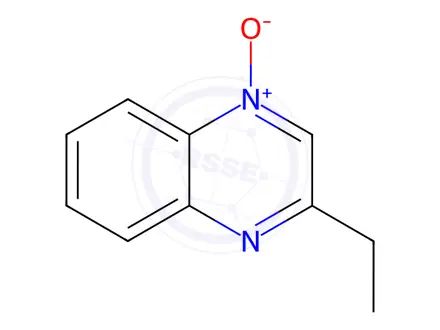 Chemical structure of Quinoxaline, 2-ethyl-, 4-oxide