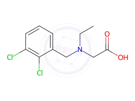 Chemical structure of 2-((2,3-Dichlorobenzyl)(ethyl)amino)acetic acid