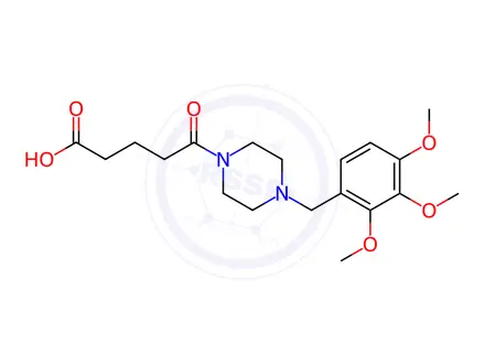 Chemical structure of 5-Oxo-5-(4-(2,3,4-trimethoxybenzyl)piperazin-1-yl)pentanoic acid