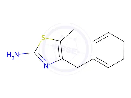 Chemical structure of 4-benzyl-5-methyl-1,3-thiazol-2-amine