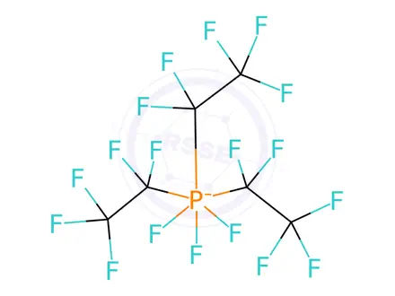 Chemical structure of Sulfonium, (4-hydroxyphenyl)methyl(phenylmethyl)-, trifluorotris(1,1,2,2,2-pentafluoroethyl)phosphate(1-) (1:1)
