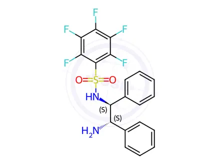 Chemical structure of RuCl[(S,S)-fsdpen](p-cymene), (90%)