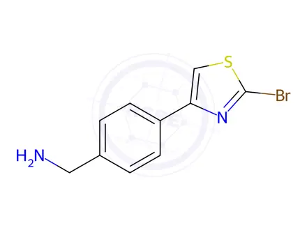 Chemical structure of (4-(2-Bromothiazol-4-yl)phenyl)methanamine