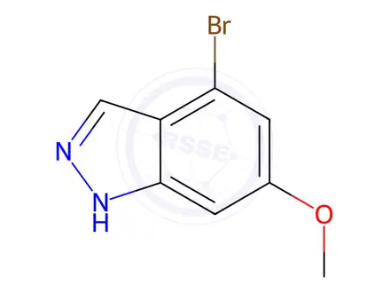 Chemical structure of 4-Bromo-6-methoxy-1H-indazole