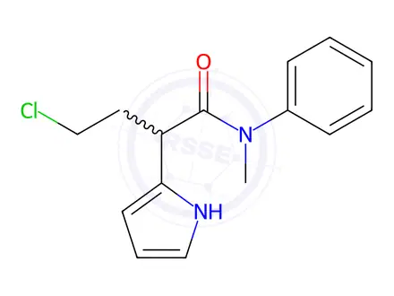 Chemical structure of 4-Chloro-N-Methyl-N-phenyl-2-(2-pyrrolyl)butanamide