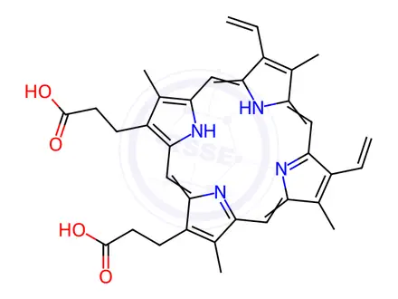 Chemical structure of heme arginate