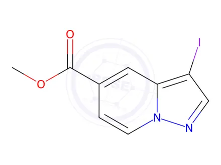 Chemical structure of Methyl 3-iodopyrazolo[1,5-a]pyridine-5-carboxylate