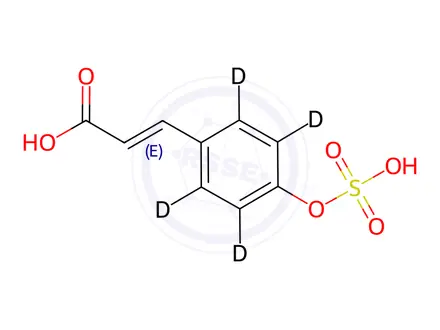Chemical structure of p-Coumaric Acid-d4 4-O-Sulfate